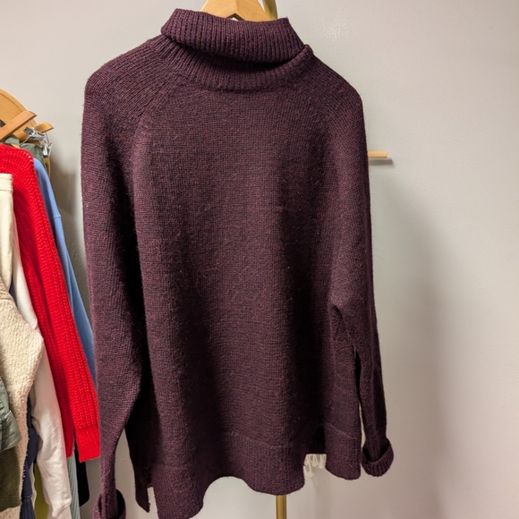 J crew sweater xl Burgundy Turtleneck Wool Alpaca - Picture 4 of 6